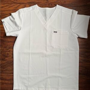 FIGS  White Leon Scrub Top
